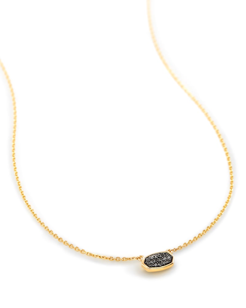 Marisa 14k Yellow Gold Pendant Necklace in Black Diamond image number 2
